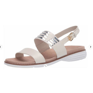 Cole‎ Haan Grand Huarache Slingback Comfort Sandal Size 9 White Silver NEW